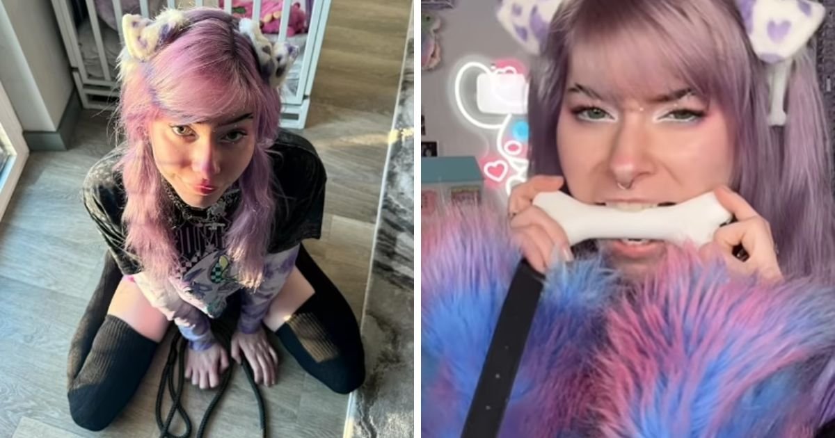 copy of articles thumbnail 1200 x 630 13 3.jpg?resize=412,275 - "Your Wish Is My Command!"- Woman Who Identifies As A DOG Eats Pet Food & Sleeps Inside Crates