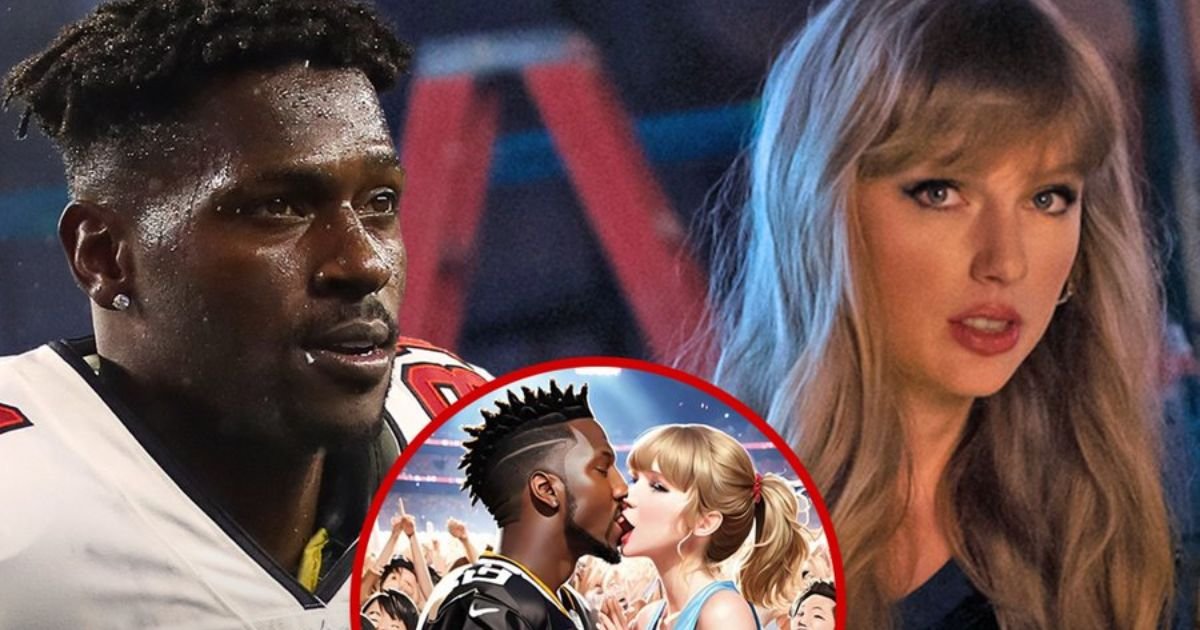 copy of articles thumbnail 1200 x 630 16 1.jpg?resize=1200,630 - "She's Off Limits!"- Fans FURIOUS As NFL Star Antonio Brown Expresses Desire To KISS Taylor Swift