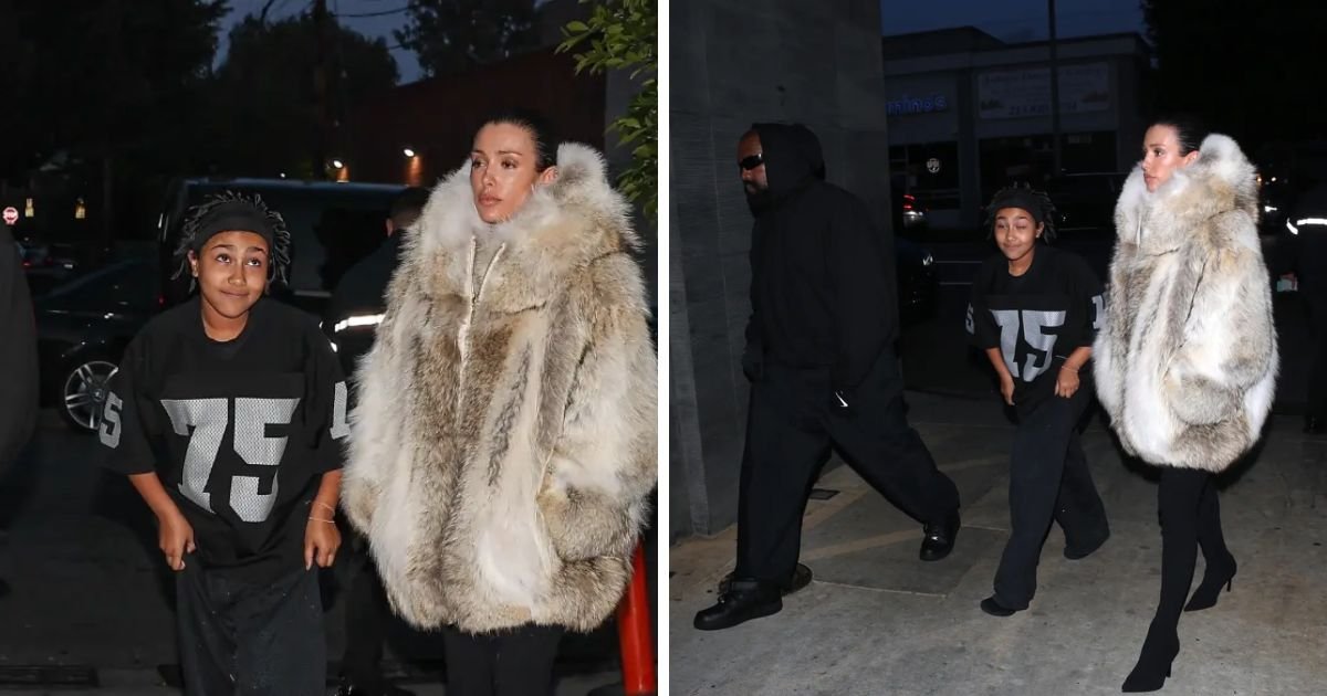 copy of articles thumbnail 1200 x 630 7 10.jpg?resize=412,275 - "Only For The Kids!"- Bianca Censori Switches To 'Conservative' Fur Coat During Hangout With North West