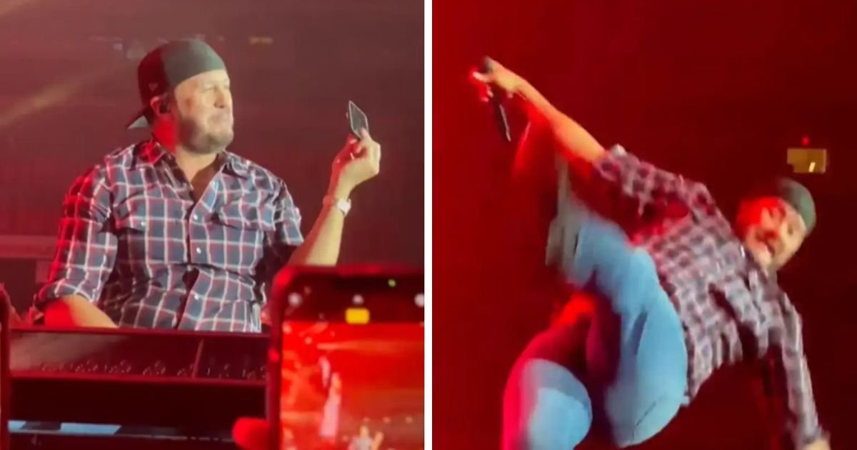 copy of articles thumbnail 1200 x 630 2 20.jpg?resize=1200,630 - "My Lawyer Will Be Calling!"- Country Star Luke Bryan FALLS On Stage After Slipping On Fan's Cellphone