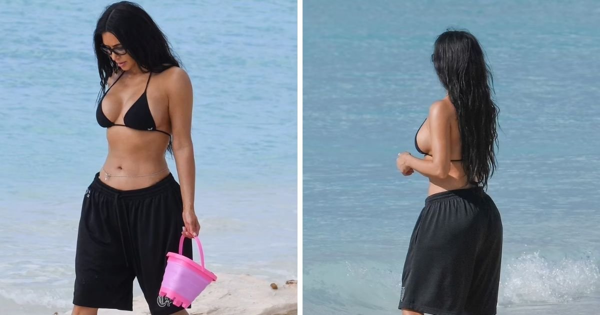 copy of articles thumbnail 1200 x 630 7 5.jpg?resize=1200,630 - Kim Kardashian Lets Her Curves Do All The Talking While Flaunting Her Tiny Waist In 'Barely There' Swimsuit