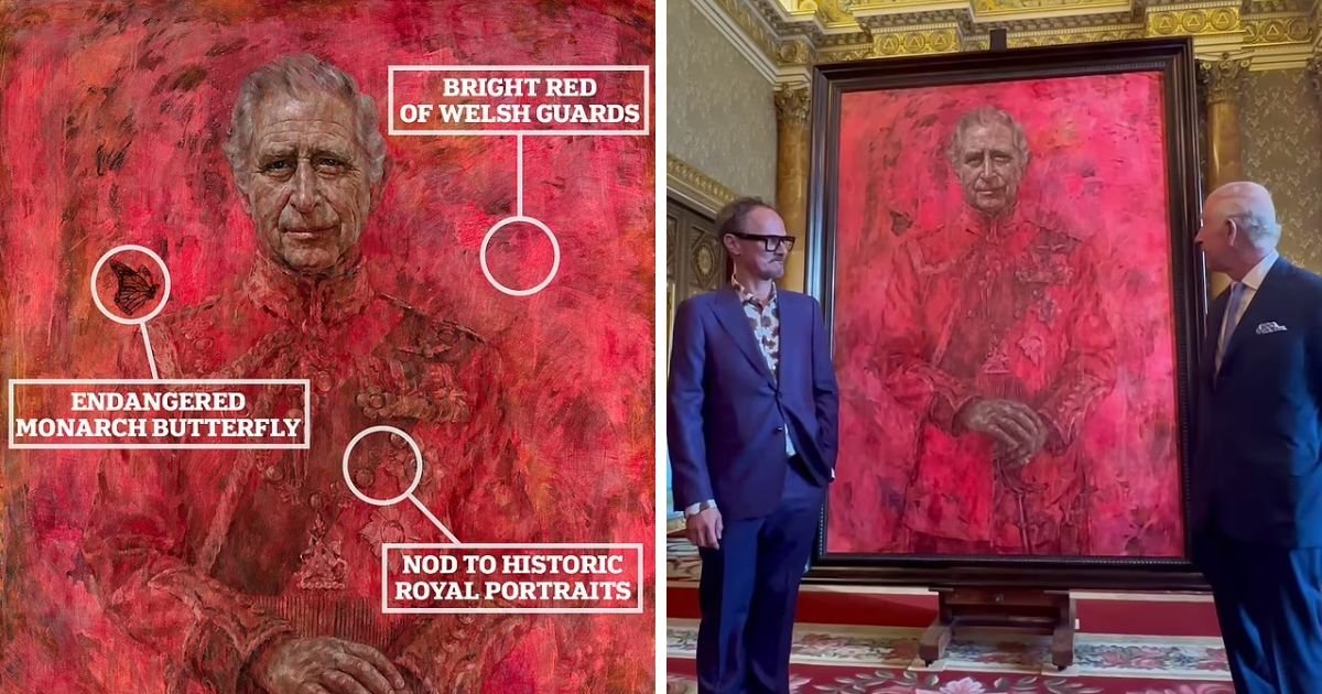 copy of articles thumbnail 1200 x 630 15 1.jpg?resize=1200,630 - "Disgustingly Frightening"- King Charles First Official Portrait As Monarch SLAMMED By Royal Fans