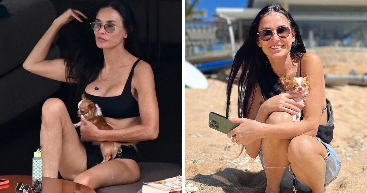 copy of articles thumbnail 1200 x 630 6 1.jpg?resize=1200,630 - “Cover Up, You’re 61!”- Demi Moore Faces Criticism For Sizzling In Tiny Bikini On Family Vacation