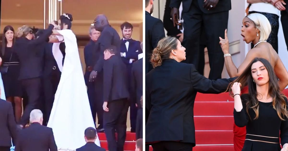 copy of articles thumbnail 1200 x 630 8 13.jpg?resize=1200,630 - Cannes Security Guard SCOLDED By Kelly Rowland Gets SHOVED By Actress Massiel Taveras In Another Heated Incident