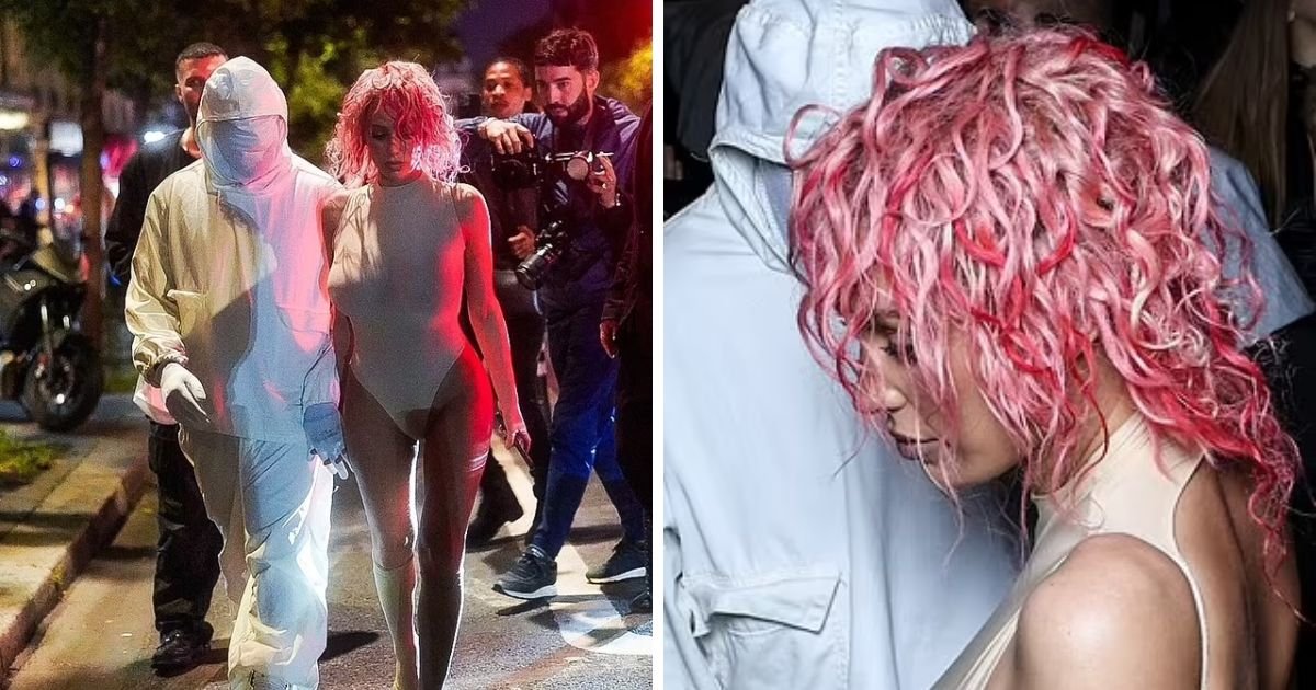 copy of articles thumbnail 1200 x 630 27.jpg?resize=1200,630 - Bianca Censori Pictured 'Bouncing Around' In SHEER Thong Leotard With Pink Hair In Paris