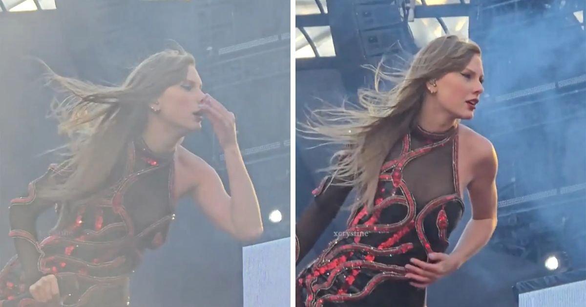 copy of articles thumbnail 1200 x 630 7 5.jpg?resize=1200,630 - “That’s Gross!”- Taylor Swift Seen Wiping Snot On Her Eras Tour Costume During Live Performance