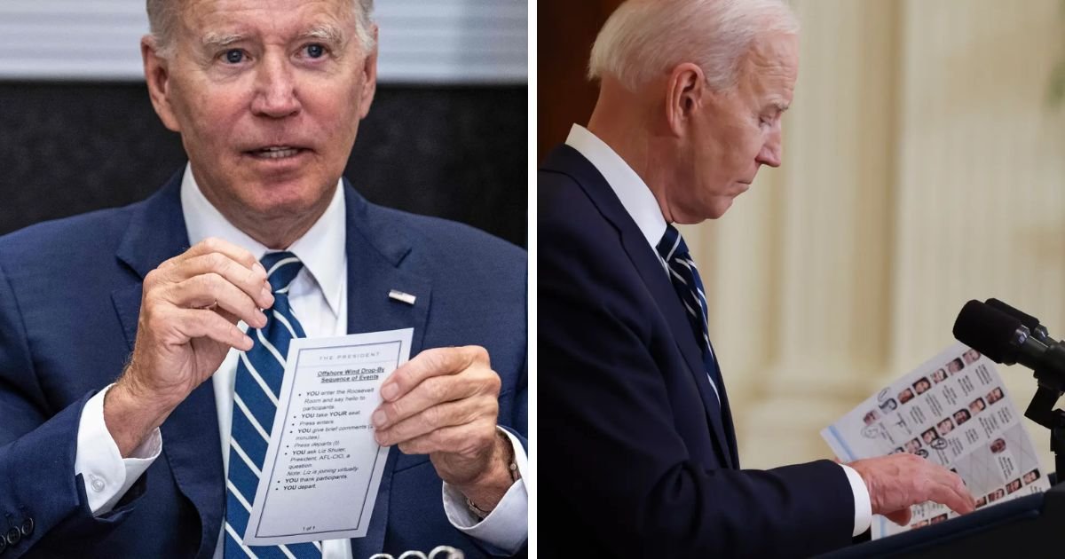 copy of articles thumbnail 1200 x 630 1 5.jpg?resize=1200,630 - White House Staff Provides Biden With Instructions On How To 'Enter & Exit' A Room With Large Print & Pictures