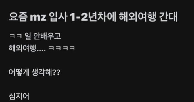 176bde1e 4a05 4d20 b6e9 79222ed9faa2.jpeg?resize=412,275 - 요즘 mz들 입사 1-2년차에 해외여행 간다는 회사원