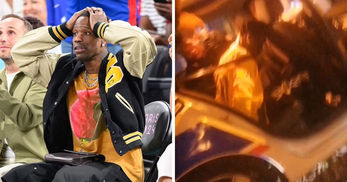 copy of articles thumbnail 1200 x 630 3 9.jpg?resize=1200,630 - Rapper Travis Scott ARRESTED & DRAGGED By French Police Before Being Bundled Inside Back Of Cop Car