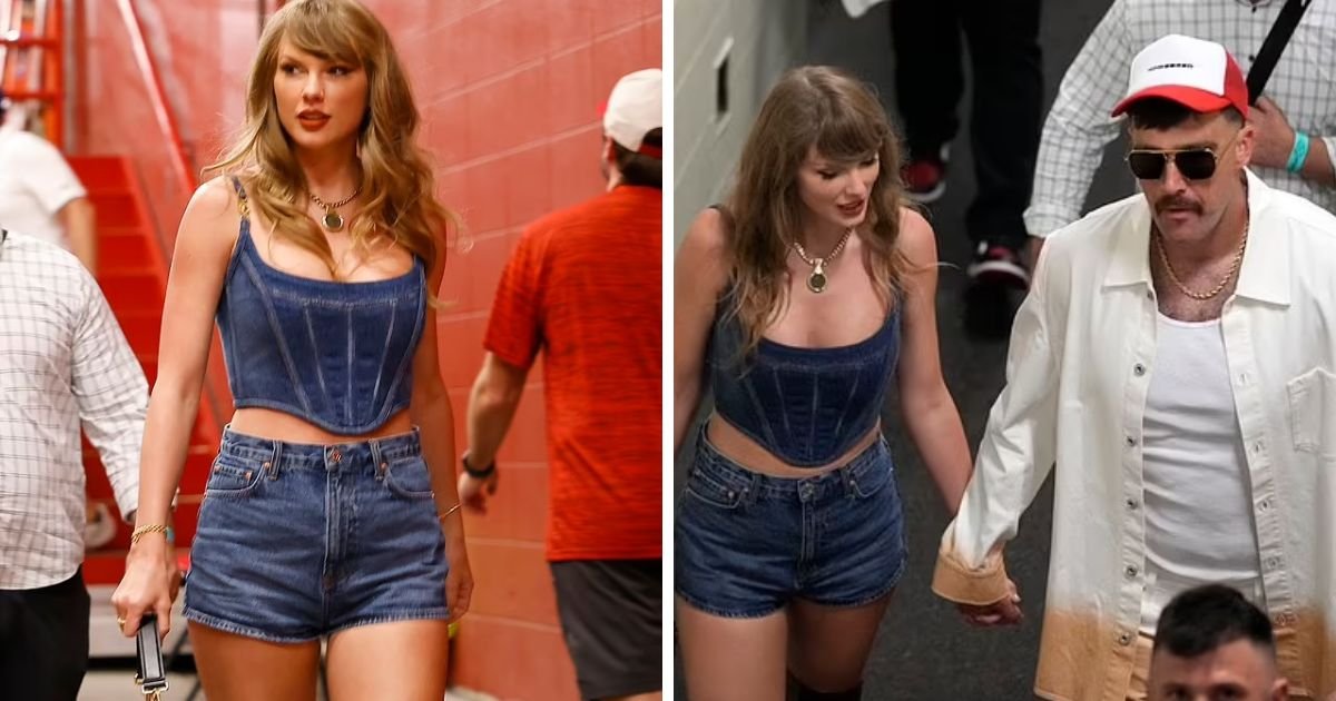 copy of articles thumbnail 1200 x 630 10 5.jpg?resize=1200,630 - 'It's A Football Game, For Goodness Sake!'- NFL Fans Are SICK Of Taylor Swift As Star Grabs Attention By Showing Up In Corset, Hot Pants, & Thigh High Boots