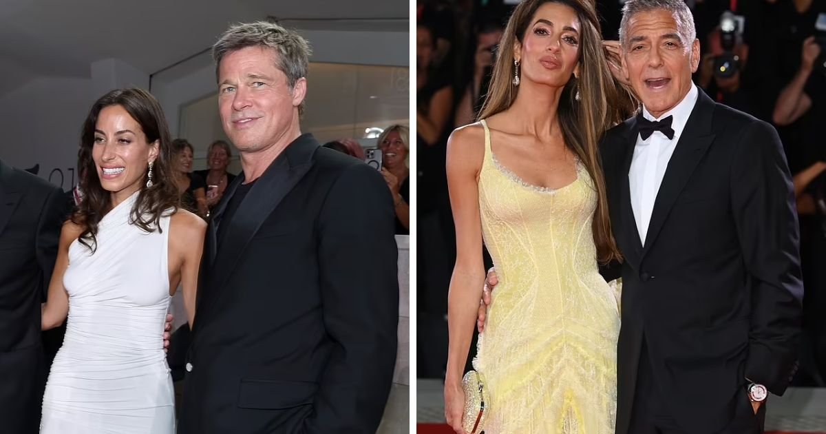 copy of articles thumbnail 1200 x 630 16.jpg?resize=1200,630 - George Clooney and Brad Pitt Hire Out Entire Venice Restaurant and Play Waiters As They Enjoy Double Date