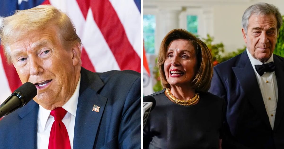 copy of articles thumbnail 1200 x 630 23 1.jpg?resize=1200,630 - 'Put Her In Jail!'- Trump Calls for Nancy Pelosi to be ‘Prosecuted’ Over Husband’s $500K Visa Stock Trade