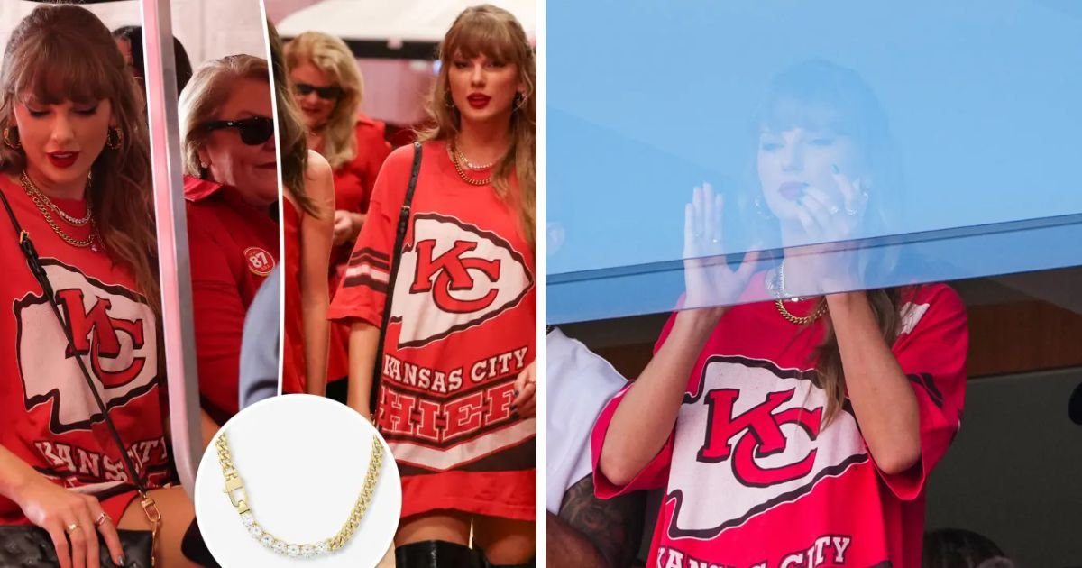 copy of articles thumbnail 1200 x 630 3 15.jpg?resize=1200,630 - Taylor Swift Arrives To Support NFL Lover Travis Kelce Wearing An Oversized T-Shirt & $120 Worth Of Accessories