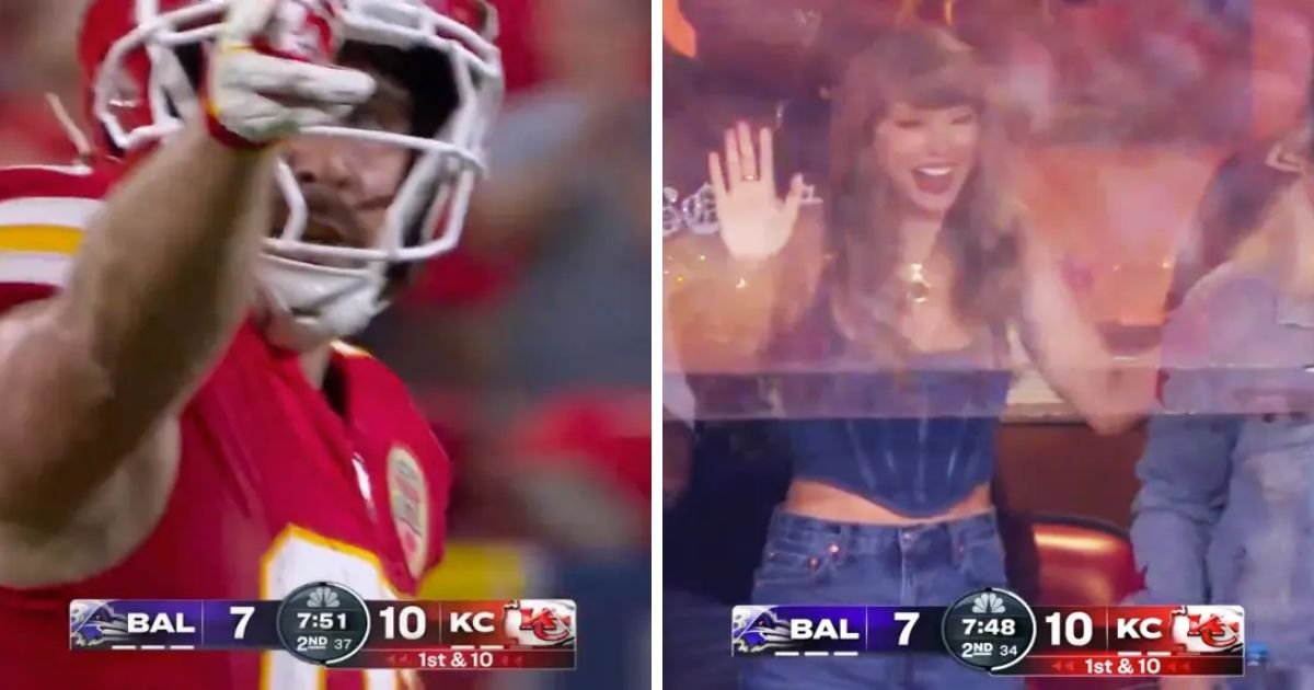 copy of articles thumbnail 1200 x 630 3 9.jpg?resize=1200,630 - 'Blushing' Taylor Swift Hugs Travis Kelce's Mom After NFL Star Gives Her 'Special Attention' From The Field