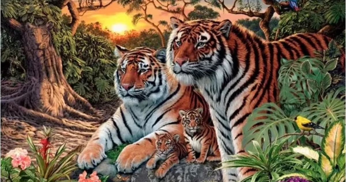 copy of articles thumbnail 1200 x 630 8 10.jpg?resize=1200,630 - Can YOU Put Those Eyes To The Test & Find All 16 Tigers Hidden In This Vibrant Jungle Scene?