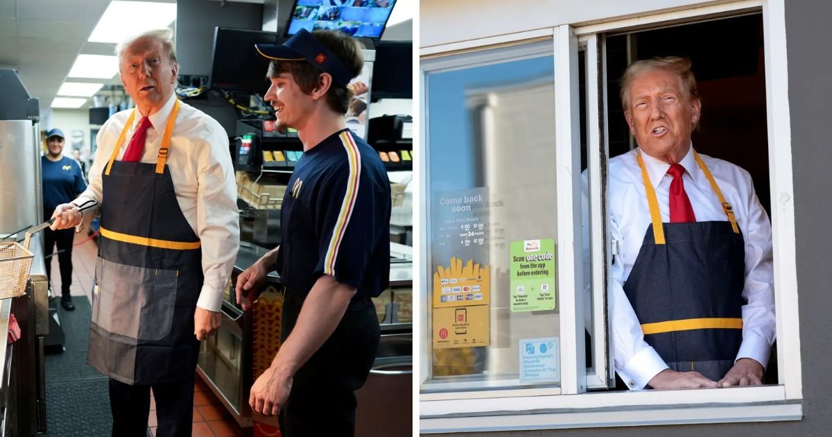 copy of articles thumbnail 1200 x 630 40.jpg?resize=1200,630 - Donald Trump Transforms Into McDonald's Employee And Seen Working Frycooker To Prepare Orders