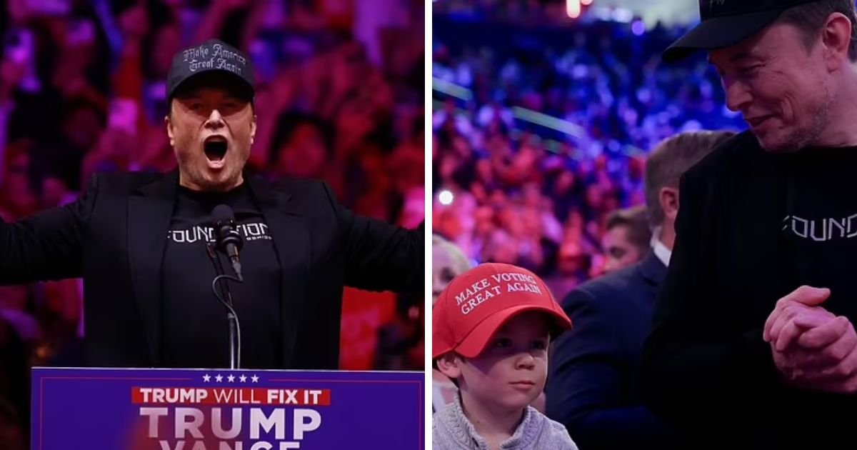 copy of articles thumbnail 1200 x 630 6 20.jpg?resize=1200,630 - 'Poor Child'- Fans React After Elon Musk's Little Son X FORCED To Sit At Trump Rally Despite Seeming Uncomfortable