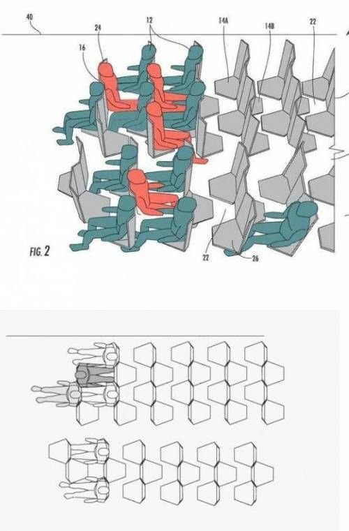 어느 기업에서 낸 항공기 자리배치에 대한 특허.jpg
