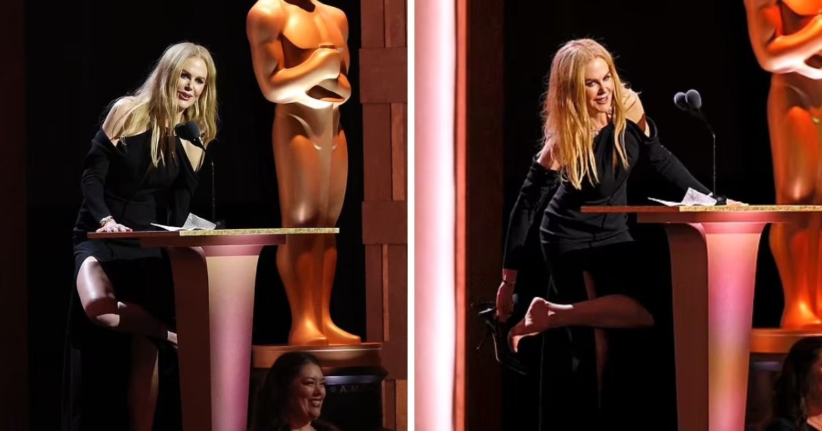 copy of articles thumbnail 1200 x 630 16 2.jpg?resize=1200,630 - 'Fire Her Stylist!'- Nicole Kidman Suffers Major Wardrobe Malfunction As She Takes Stage in Revealing Split Gown At Governors Ball