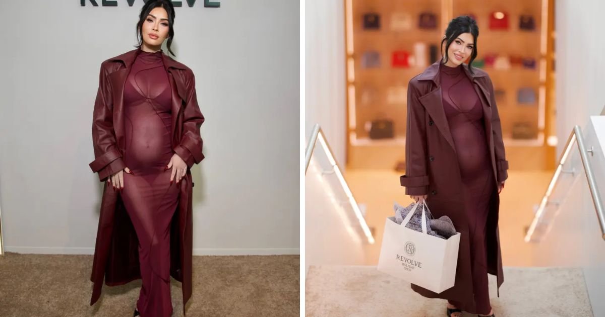 copy of articles thumbnail 1200 x 630 2 21.jpg?resize=1200,630 - Pregnant Megan Fox Puts Her Growing Baby Bump On Display In Red Hot Leather Mesh As Fans Praise Her Daring Maternity Style