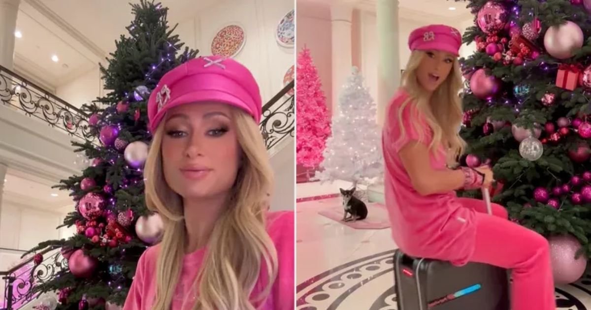 copy of articles thumbnail 1200 x 630 5 24.jpg?resize=1200,630 - Paris Hilton Shares Glimpse at Her Sparkly Christmas Tree Collection, Including the Huge One in Her Foyer