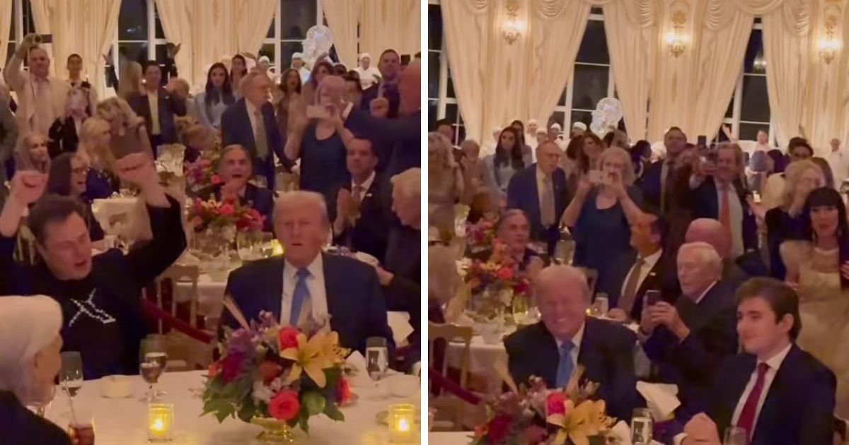 copy of articles thumbnail 1200 x 630 7 12.jpg?resize=1200,630 - Thanksgiving with the Trumps! Donald and 'Adopted Son' Elon Musk Vibe to YMCA at Mar-a-Lago as Melania and Barron Watch On