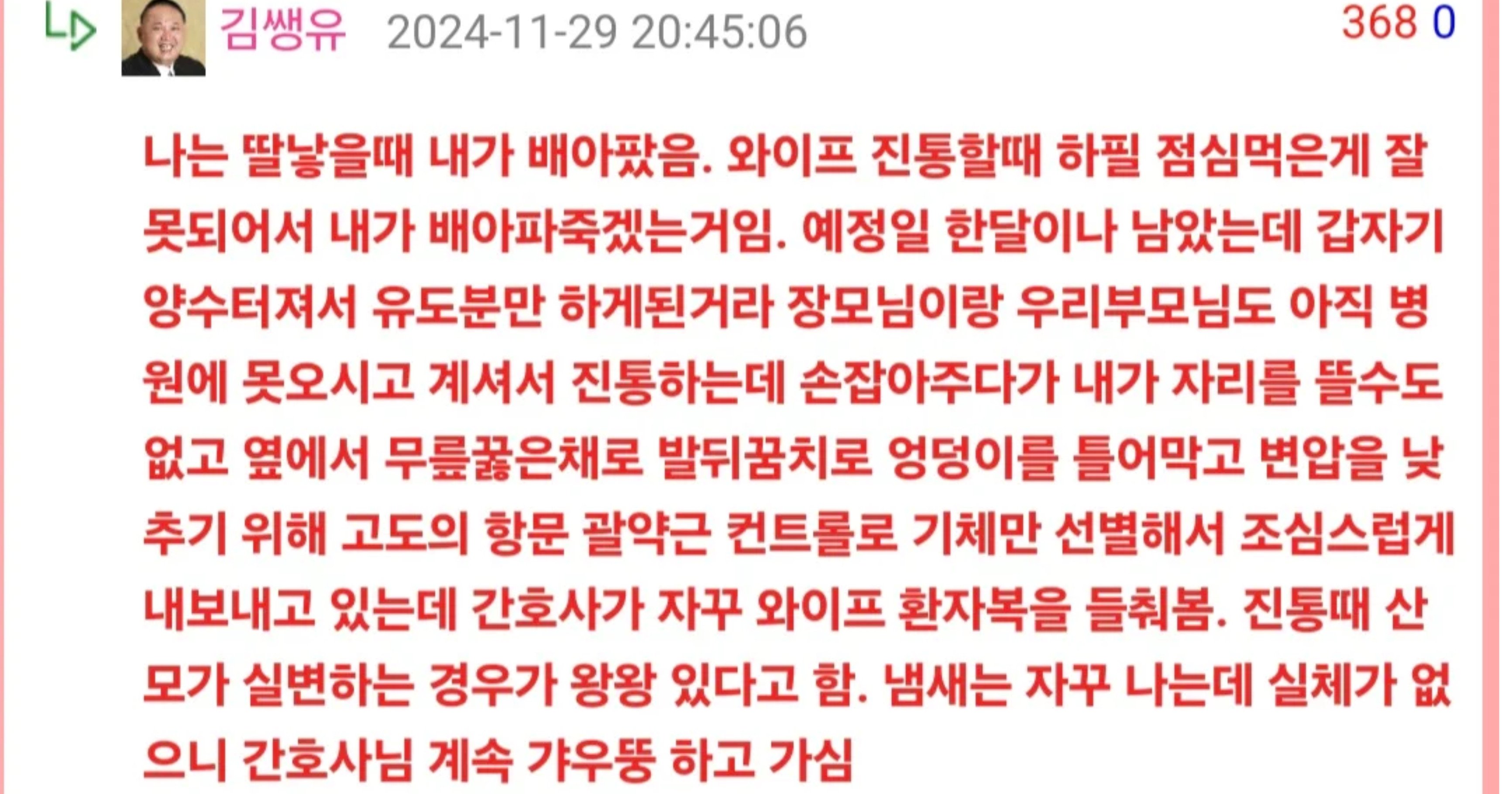 94b70298 3ea0 4250 ab2a c1a34f34ee84.jpeg?resize=412,232 - 딸 낳을 때 본인이 배 아팠다는 유부남