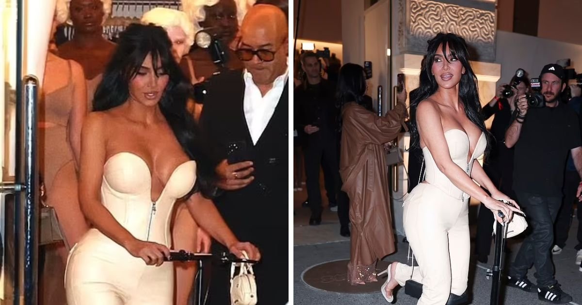 copy of articles thumbnail 1200 x 630 2 19.jpg?resize=1200,630 - Busty Kim Kardashian Wheels Herself Into SKIMS Store With Broken Foot Driving Fans Wild: 'Still Put a Heel On It!'