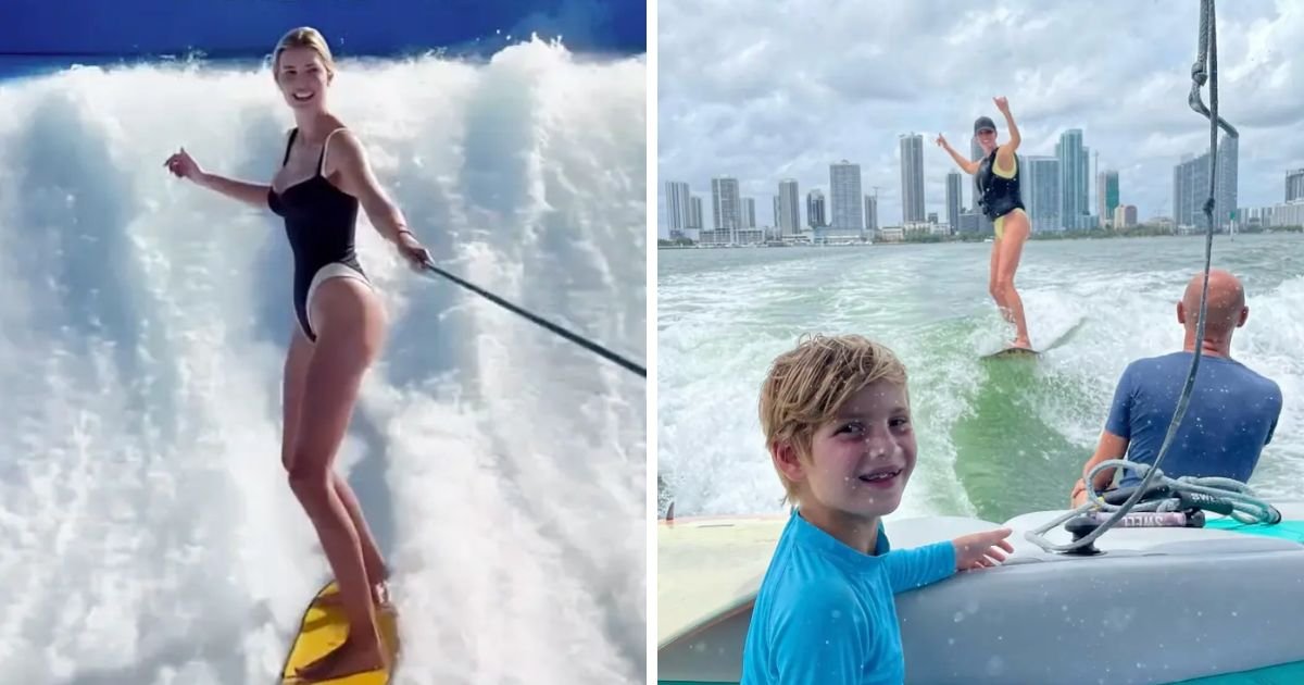 copy of articles thumbnail 1200 x 630 4 6.jpg?resize=1200,630 - Ivanka Trump Lets Loose & Shows Off Figure In Plunging Black Swimsuit While Surfing