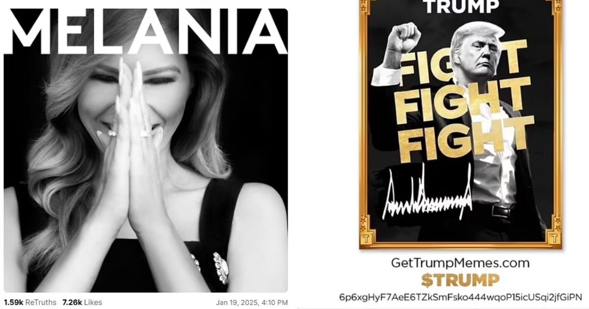 copy of articles thumbnail 1200 x 630 1 22.jpg?resize=412,275 - Melania Launches Her Own Rival Cryptocurrency After Trump Coin Reaches Staggering Value