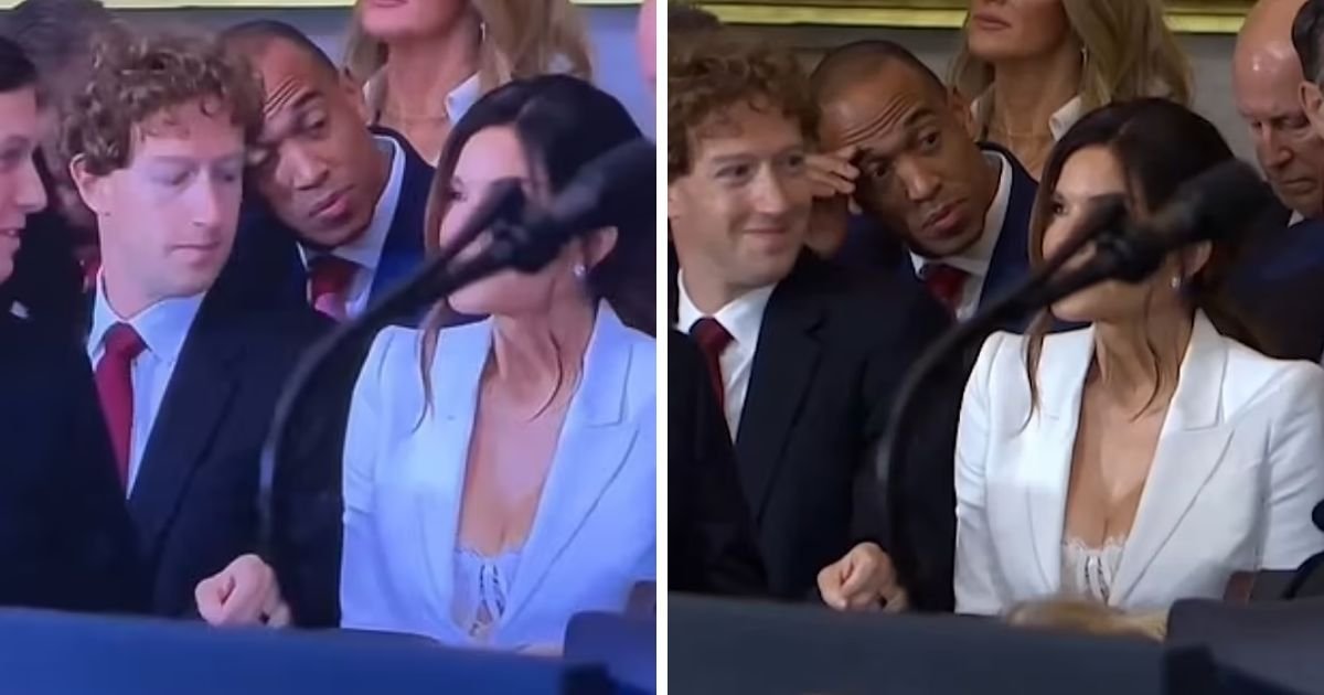 copy of articles thumbnail 1200 x 630 1 24.jpg?resize=412,275 - Mark Zuckerberg BUSTED Over Inappropriate Act with Lauren Sanchez at Inauguration