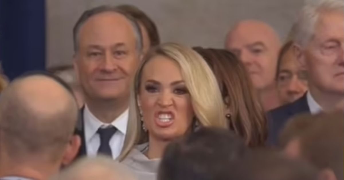 copy of articles thumbnail 1200 x 630 6 17.jpg?resize=412,275 - Carrie Underwood Caught Throwing 'Hissy Fit' After Her National Anthem Performace At Trump Inauguration