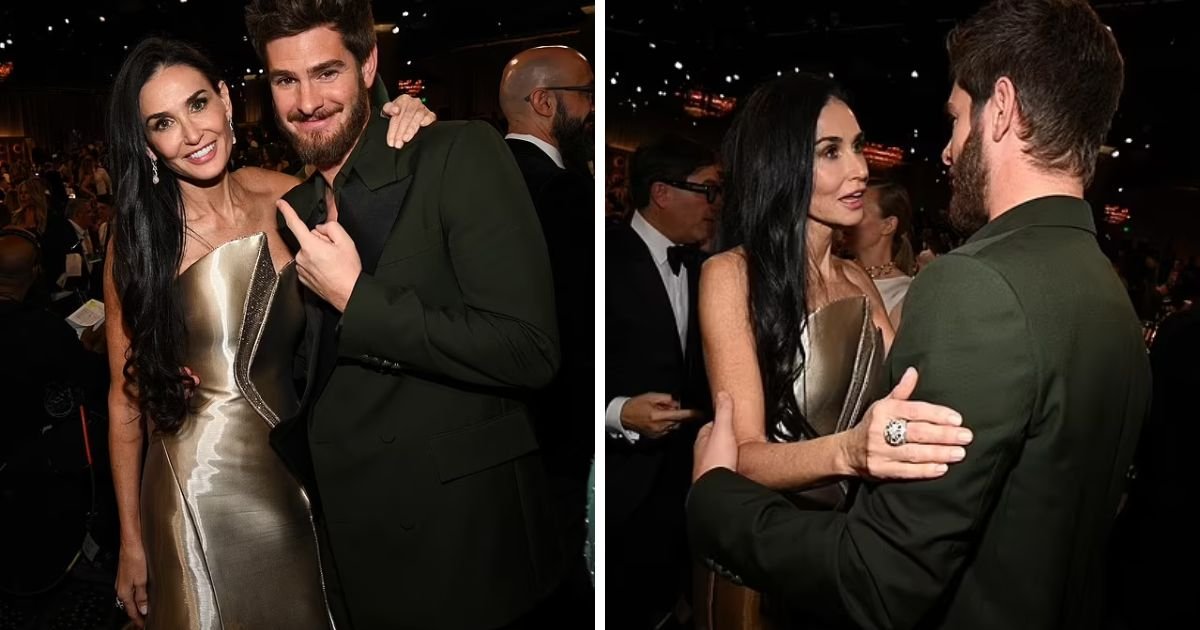 copy of articles thumbnail 1200 x 630 7 13.jpg?resize=574,582 - ‘Old Enough To Be His Mother!’- Demi Moore Spotted 'Flirting' Behind-the-Scenes With Andrew Garfield Amid Secret Romance Rumors