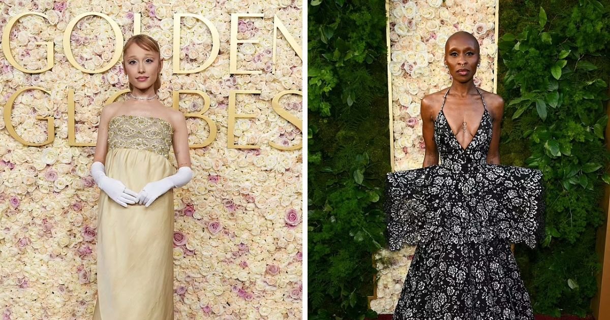 copy of articles thumbnail 1200 x 630 7 3.jpg?resize=1200,630 - Worst Dressed Duo Ariana Grande and Cynthia Erivo Caught Red-Faced Sneaking Out of Golden Globes Mid-show