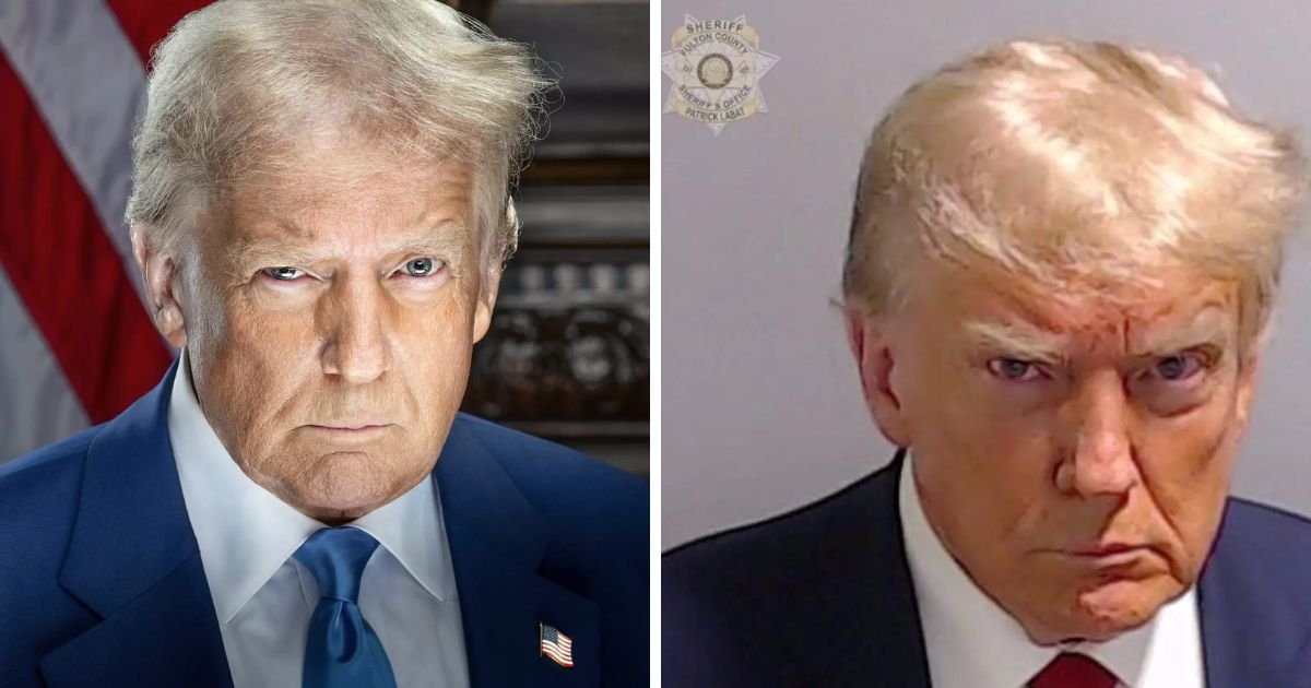 copy of articles thumbnail 1200 x 630 7 8.jpg?resize=1200,630 - 'Smells Like a Convicted Felon!'- America Reacts After Donald Trump's Latest Inaugural Portrait Bears Striking Resemblance to MUGSHOT