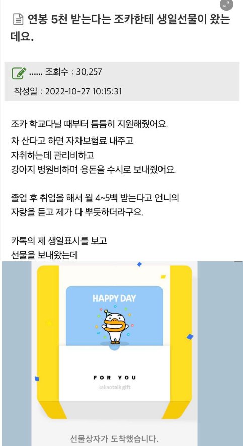 1 2.png?resize=412,275 - 연봉 5천 받는다는 조카한테 생일선물이 왔는데요..