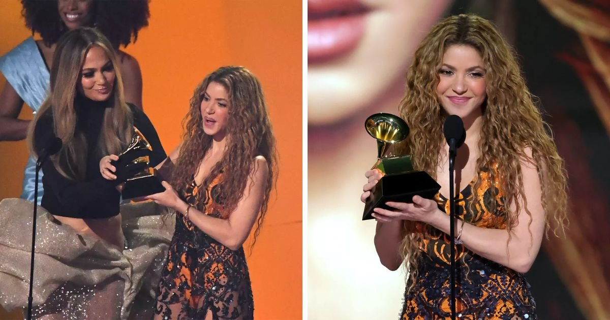 copy of articles thumbnail 1200 x 630 19.jpg?resize=412,275 - Shakira Reunites with Jennifer Lopez at Grammys 2025 as She Shouts Out 'Immigrant Brothers and Sisters'