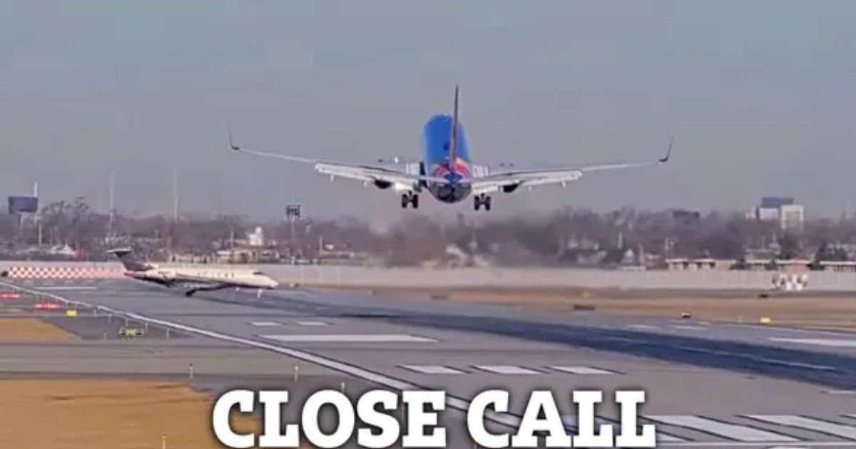 copy of articles thumbnail 1200 x 630 7 16.jpg?resize=412,232 - Southwest Plane Just Misses HITTING Private Jet On Runway At Chicago Airport