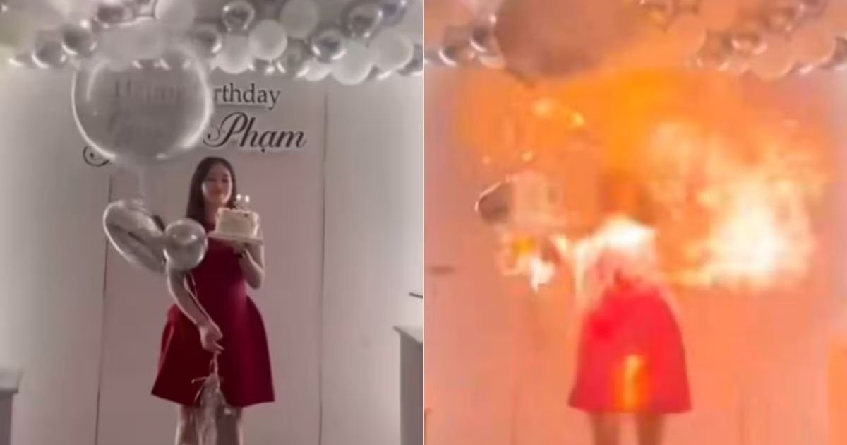 copy of articles thumbnail 1200 x 630 7 17.jpg?resize=412,232 - Horrifying Moment Birthday Balloons EXPLODES In Woman's Face After Touching Candles On Cake