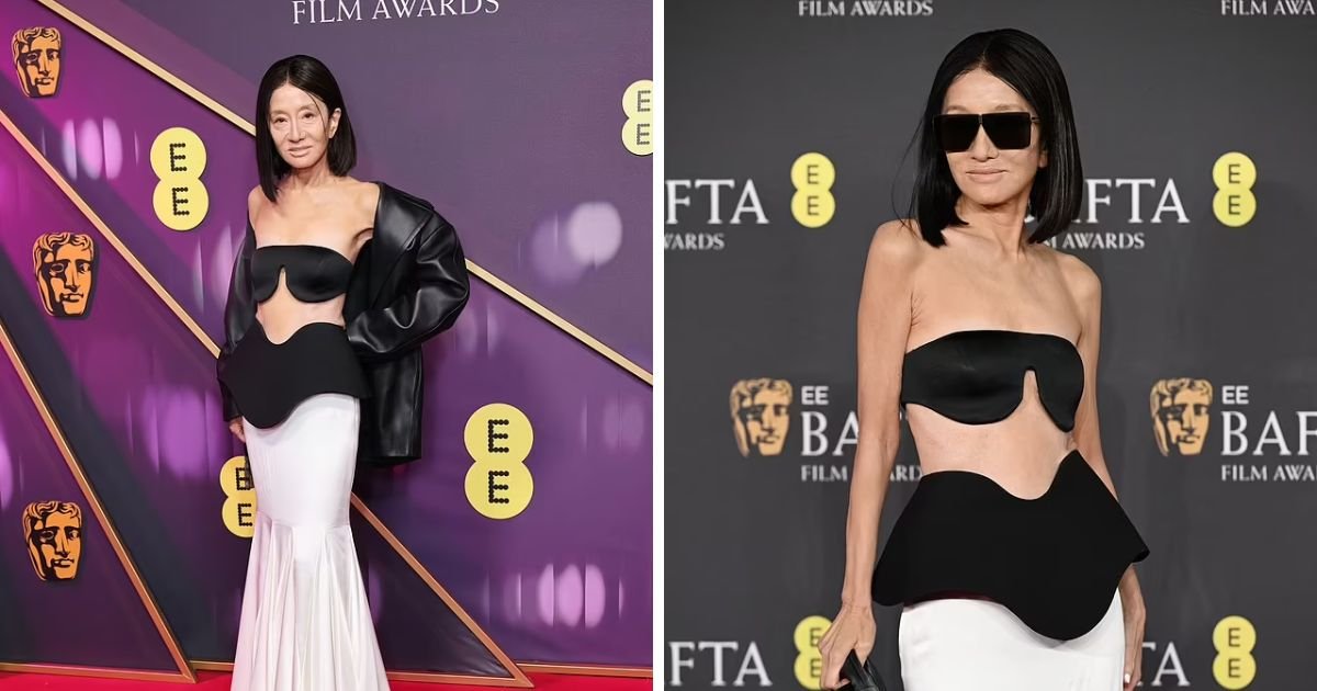 copy of articles thumbnail 1200 x 630 8 12.jpg?resize=412,232 - Vera Wang, 75, Shows Off 'Ageless' Looks at BAFTAS In Racy Strapless Cut-Out Gown