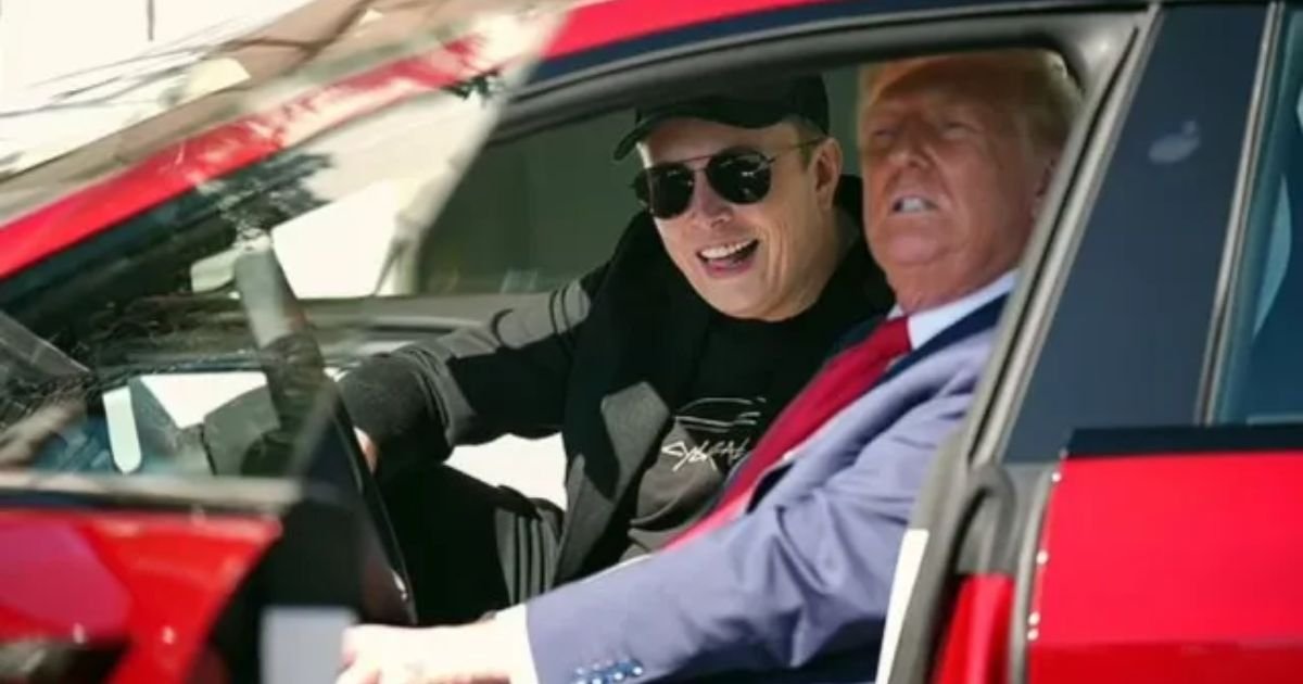 copy of articles thumbnail 1200 x 630 9 4.jpg?resize=412,232 - 'America's Future Never Looked Brighter!'- Tesla Stock Surges After Donald Trump Turns White House Lawn Into Tesla Showroom