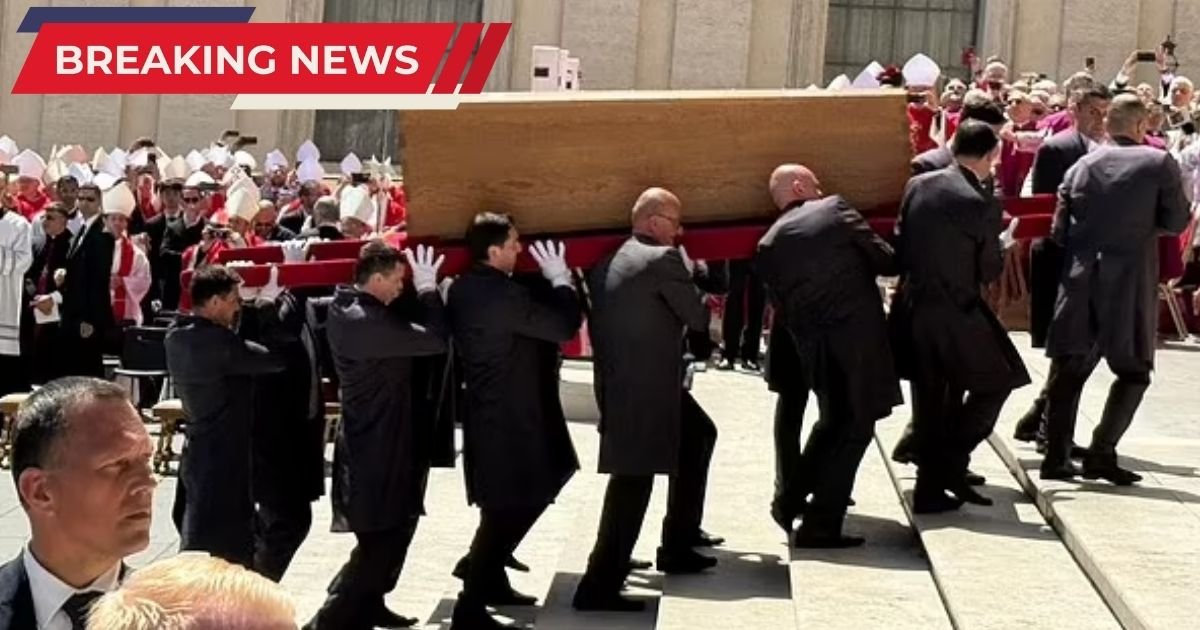 copy of single image thumbnail 1200 x 630 36.jpg?resize=1200,630 - Viewers Confused as 14 Pallbearers 'Struggle' to Carry Pope Francis Coffin