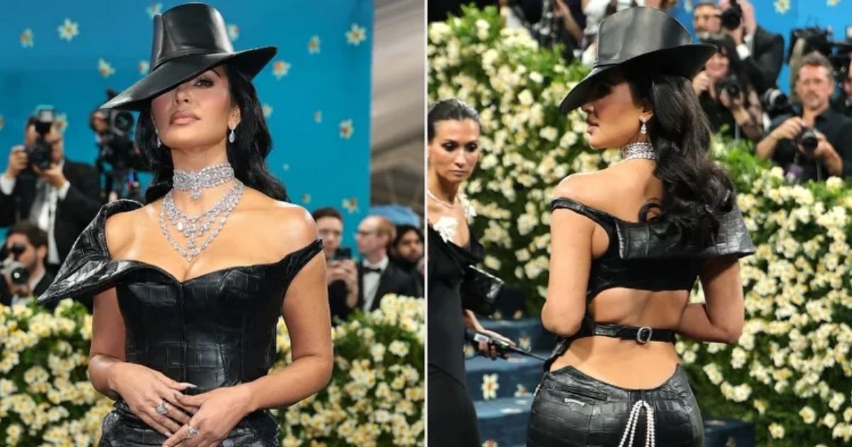 copy of articles thumbnail 1200 x 630 36 1.jpg?resize=574,582 - Kim Kardashian Is Dripping in Diamonds, Pearls and Head-to-Toe Leather at the 2025 Met Gala