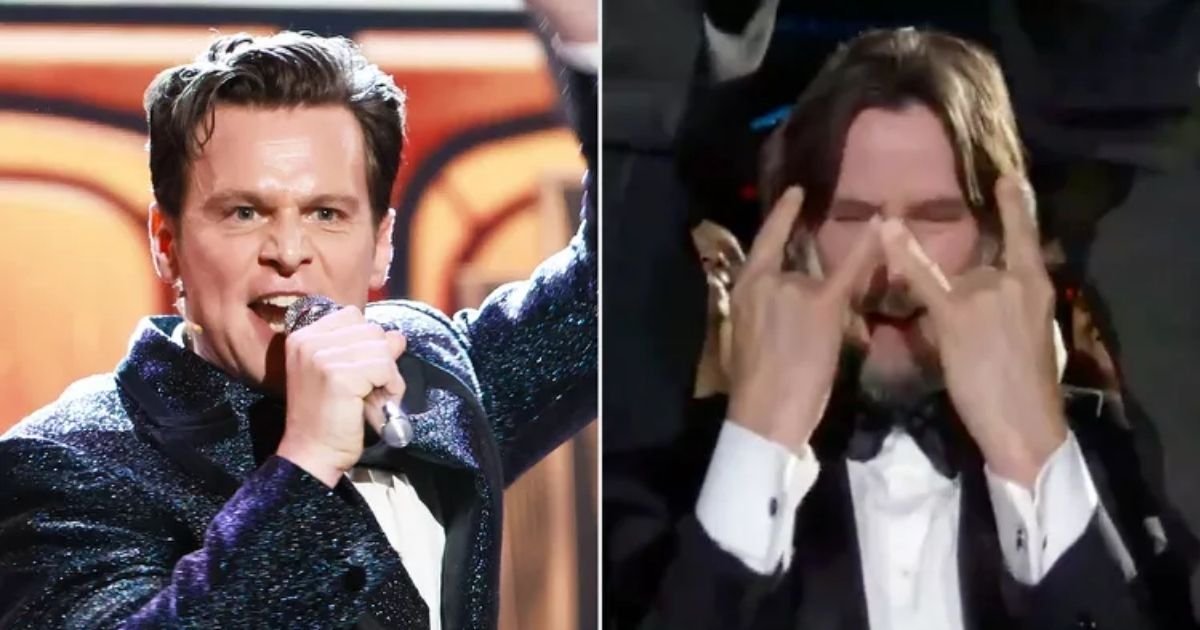copy of articles thumbnail 1200 x 630 96 1.jpg?resize=412,232 - Jonathan Groff Straddles Keanu Reeves Mid-Song While Performing at the 2025 Tony Awards