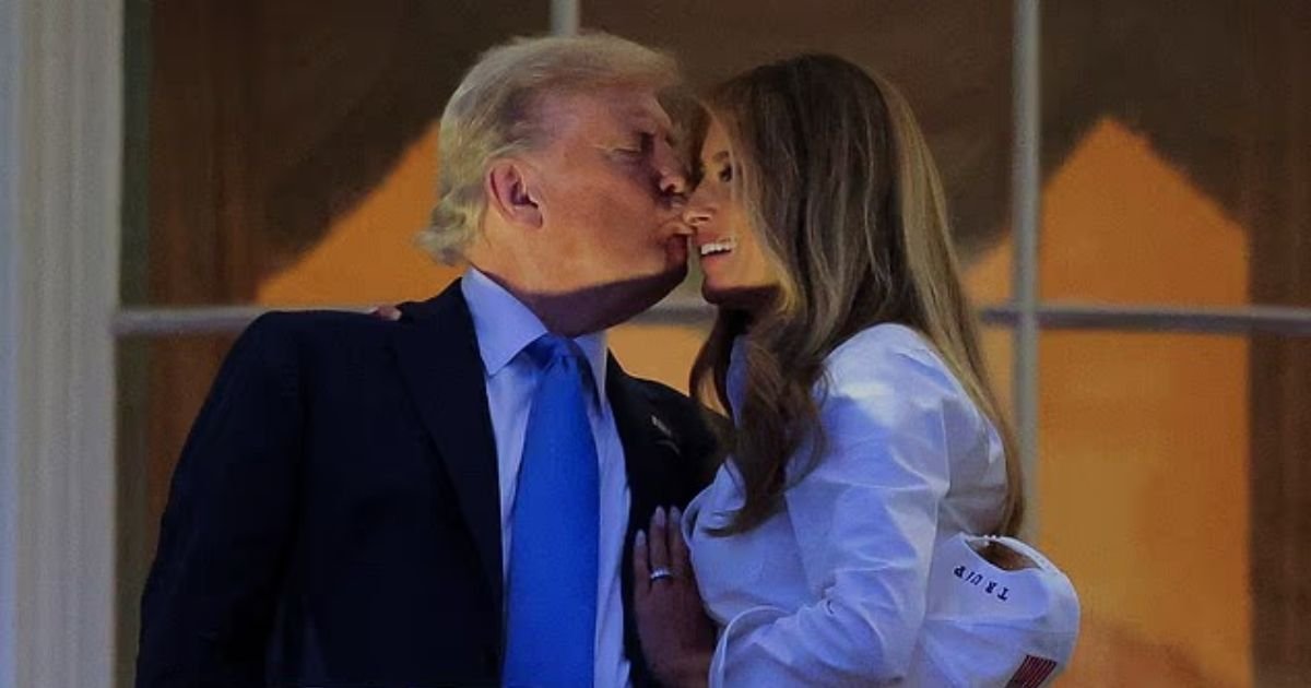 copy of articles thumbnail 1200 x 630 2025 07 06t143108 545.jpg?resize=1200,630 - Dancing Donald Trump and Melania Pack on Rare PDA at July 4th Fireworks Display
