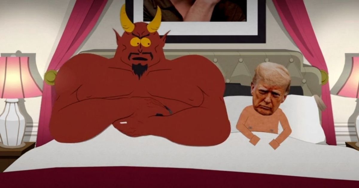 copy of articles thumbnail 1200 x 630 2025 07 25t164219 764.jpg?resize=412,232 - White House Blasts 'South Park' New Season As Show Features Trump In Bed with Satan While Discussing His 'Small Manhood'