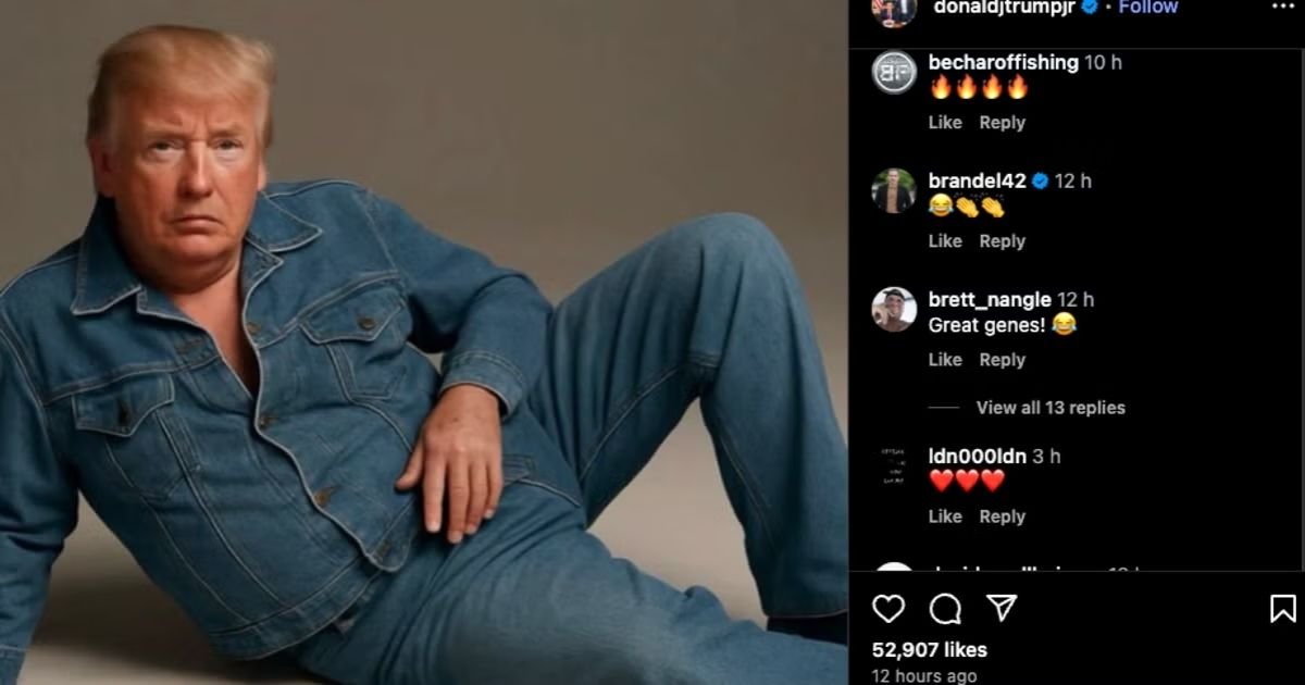 copy of articles thumbnail 1200 x 630 2025 08 06t134701 591.jpg?resize=412,232 - Donald Trump Jr. Slammed for Swooning Over ‘Creepy’ Post About His ‘Hot’ Dad