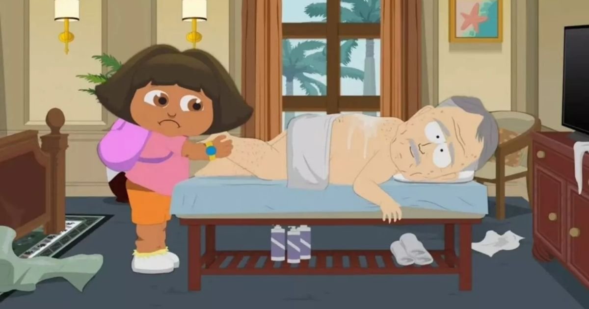 copy of articles thumbnail 1200 x 630 2025 08 08t153842 770.jpg?resize=412,232 - Controversial new South Park episode shows Dora the Explorer being trafficked to 'Mar-a-Lago island'