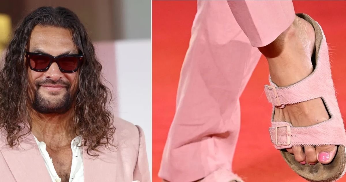 copy of articles thumbnail 1200 x 630 2025 09 05t162250 853.jpg?resize=412,232 - Jason Momoa Goes All Pink, Including His Toe Nails, on the Venice Red Carpet: 'They're Painted!'